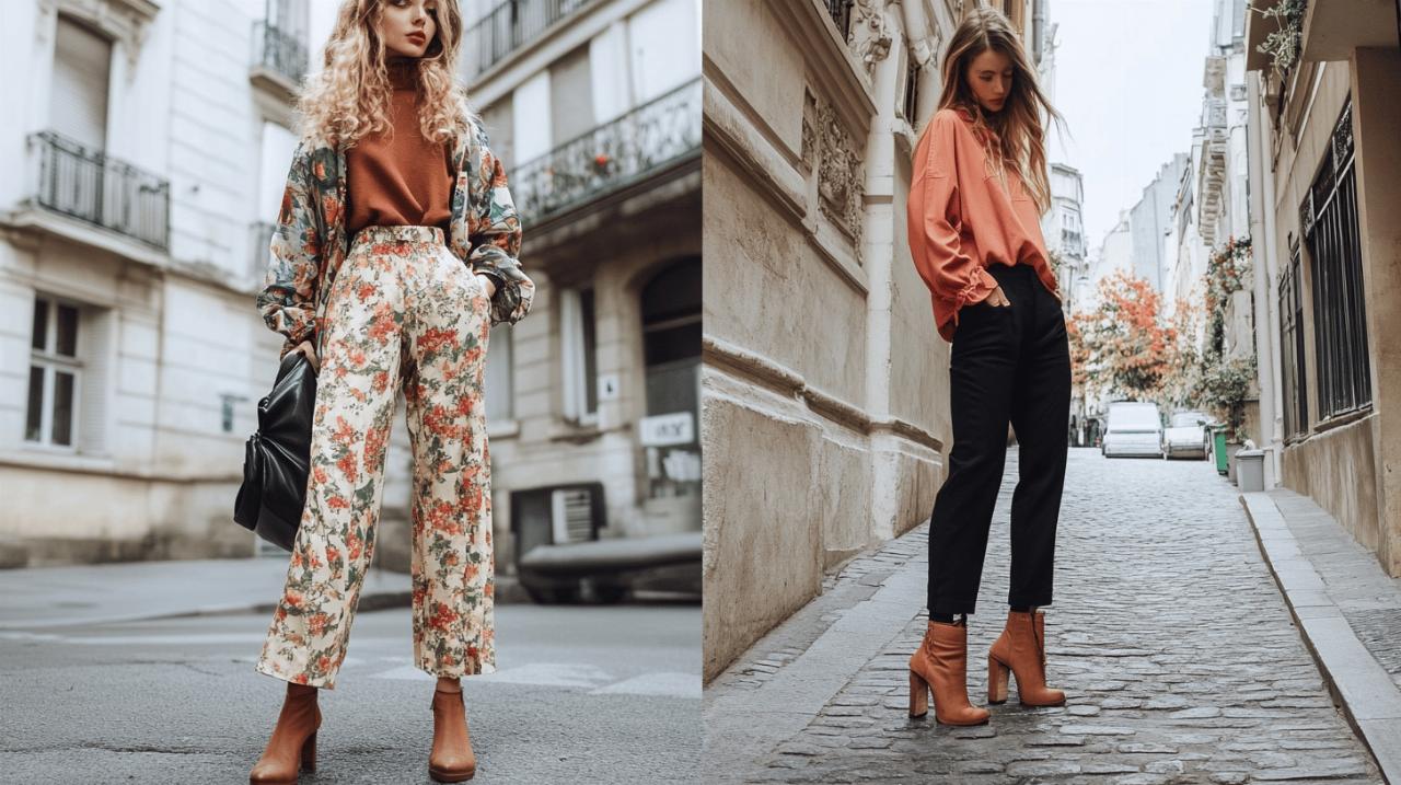 Les 4 pantalons feminins a porter avec des bottines pour un look tendance et confortable